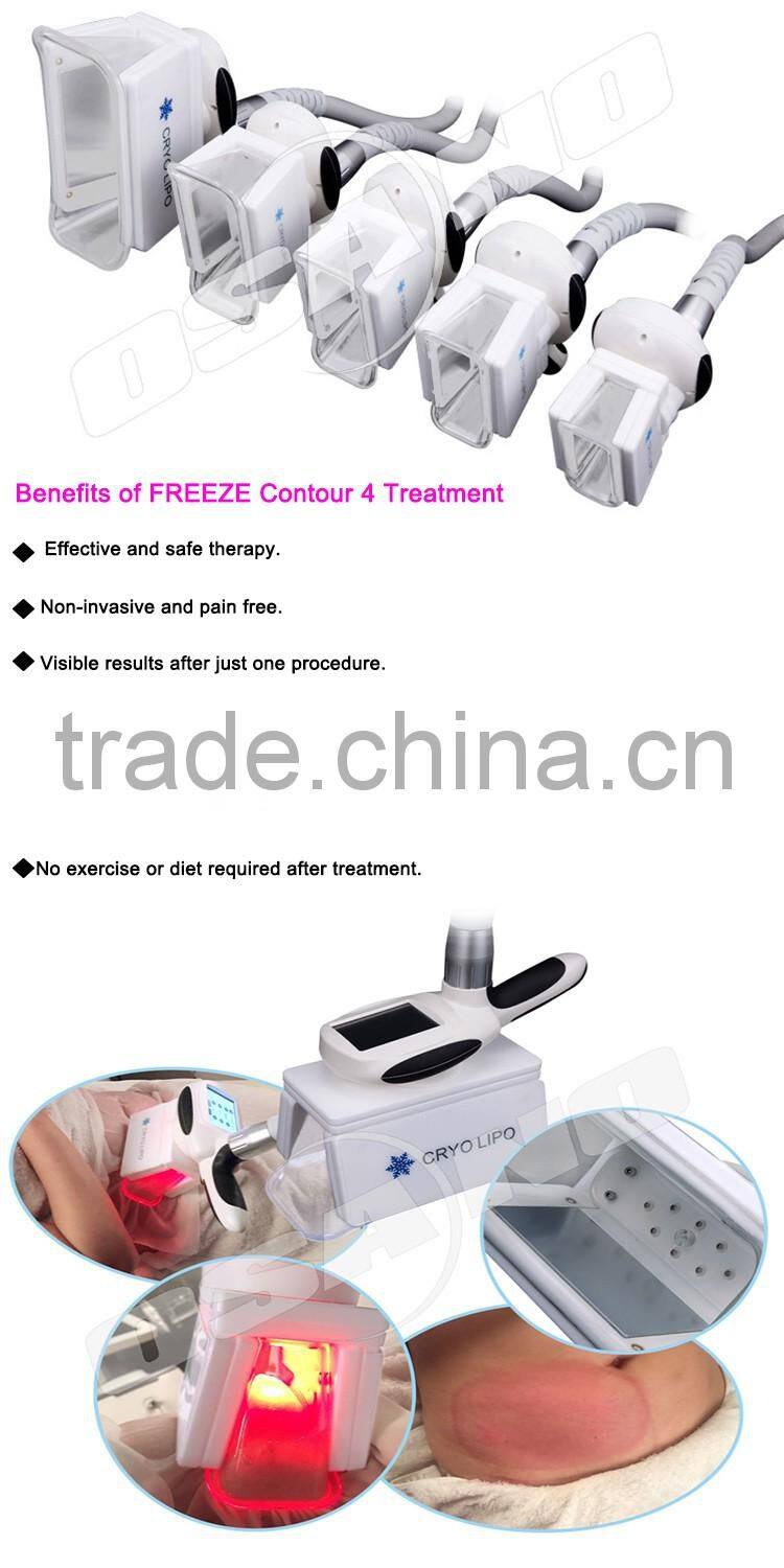 Effective Stubborn Fat Removal 4 Handles Freeze Countour Fat Freeze Cryolipolysis machine, Weight loss slimming