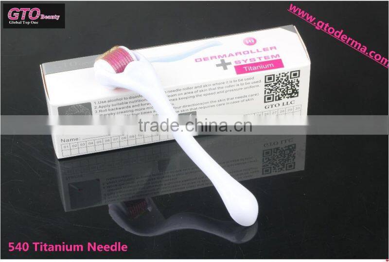 Professional Titanium Microneedling Derma Roller 540 with full sizes 0.2- 3mm