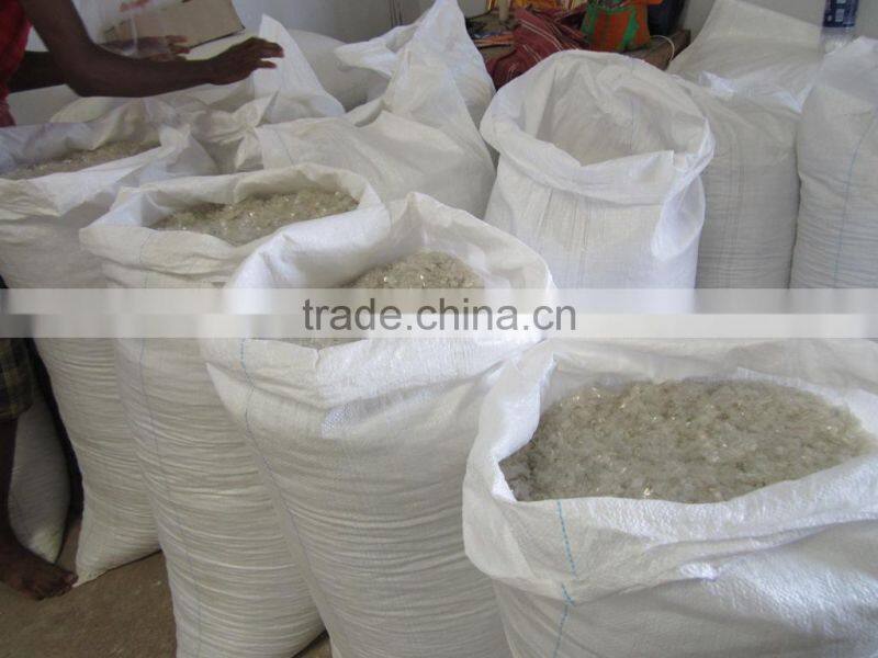 Recycled fiber grade PET chips washed