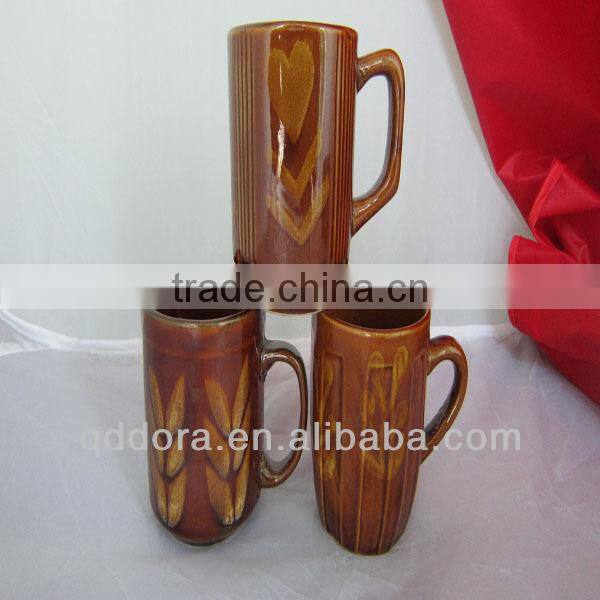 stoneware mug , zebra coffee mug, brown mugs