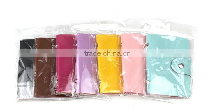 Women Ladies Soft Candy Color Holder Pocket Business ID Credit Card Case Bag Box Wallet With Cheap Price