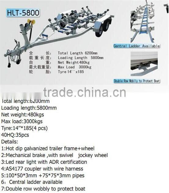 Boat trailer iso 9001 heavy duty galvanized haylite-5800