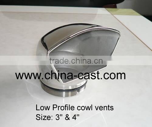 Tuopu marine hardware AISI 316 low profile air vent,3 inch air vent for vessel