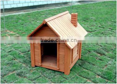 Custom wooden dog house with balcony