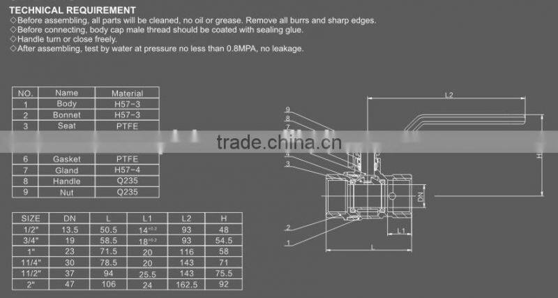 1/4"-2" Forged Brass Ball Valve With Flusher