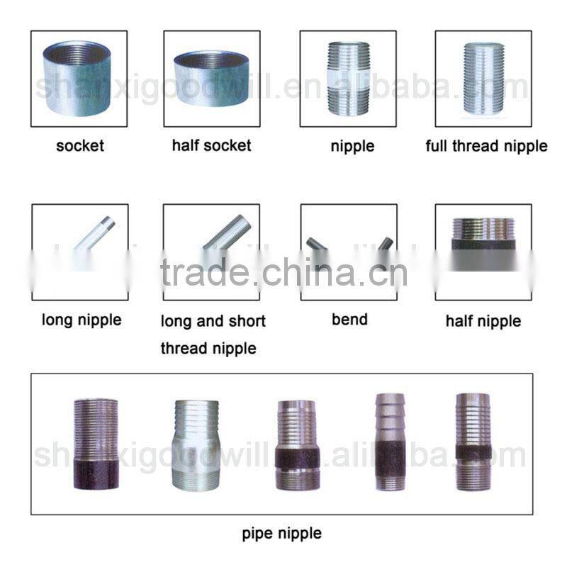 electro carbon steel female equal pipe nipple