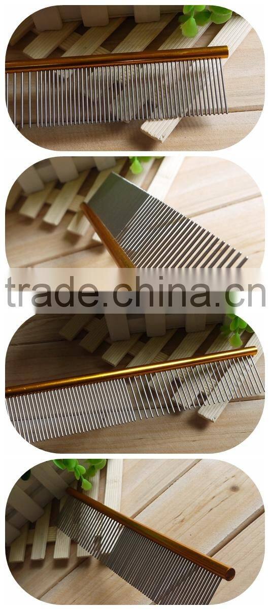 Dog pet dead fur remove comb with colored handle