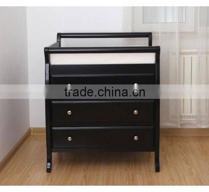 Walnut NZ Pine 3 Drawers Baby Change Table Dresser