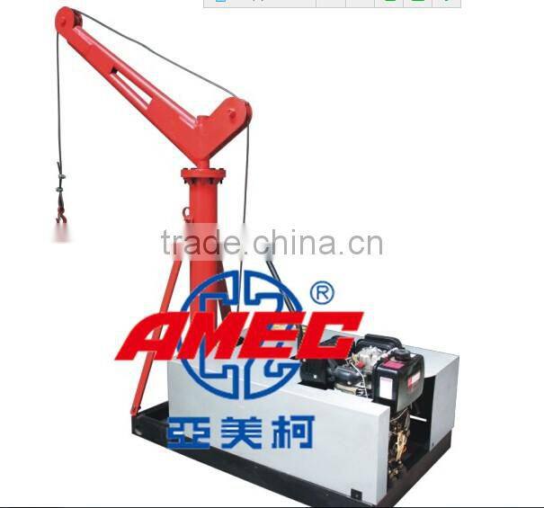AMEC 1000kgs construction mini portable crane small crane with diesel engine