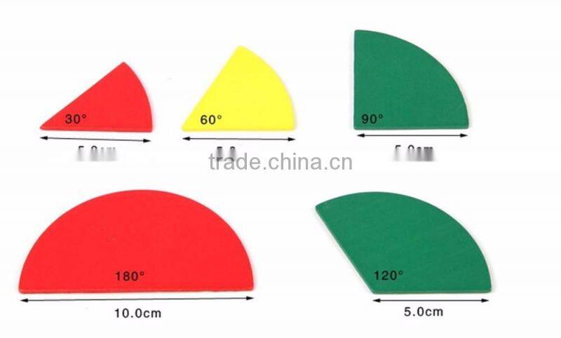 Wooden math toy Montessori Circular Math Fraction Division Teaching Aids