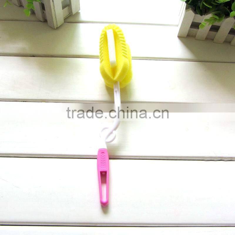 Multifunction Handheld Sponge cup feeding bottle cleaning Brush-Red