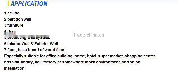 fireproof MGO Board for ceiling and Wall Partition