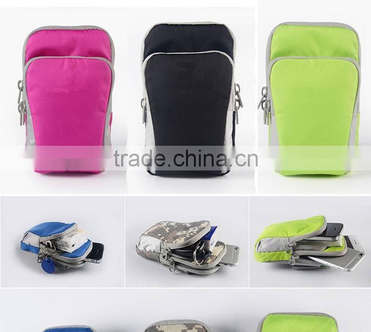 personalized wholesale nylon waterproof sport band fitness running mobile cell phone carry bag band armband