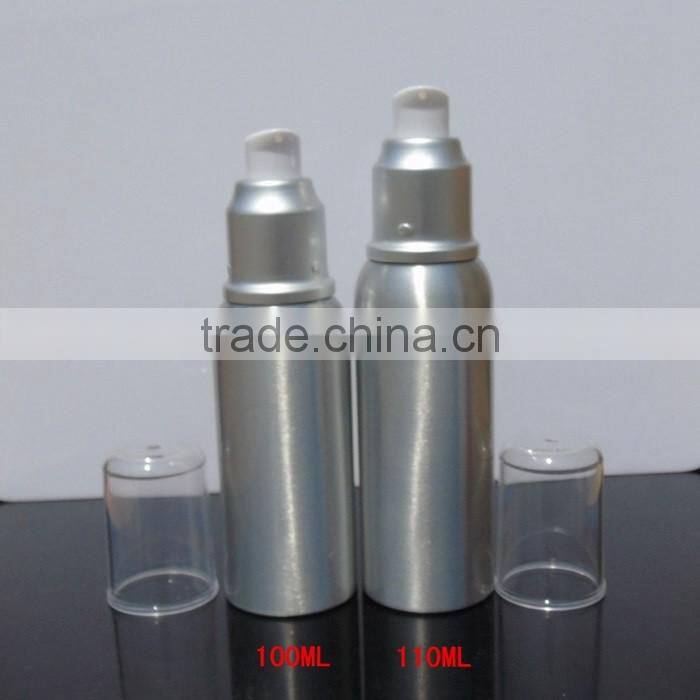 Wholesale 20ml-300ml empty cosmetic packaging aluminum bottle lotion bottle shampoo alumimum pump bottle