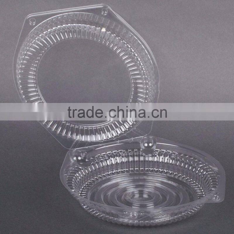 round shape pancake container clamshell plastic
