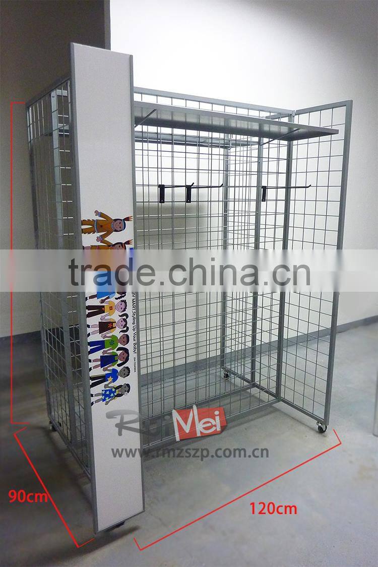 4-side floor wire mesh slippers display rack /holder