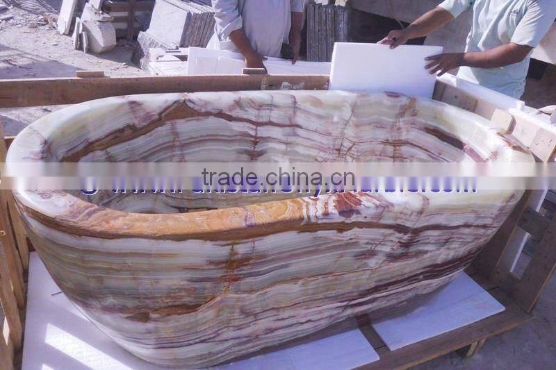 NATURAL COLOR UNIQUE DESIGN ONYX BATHTUBS COLLECTION
