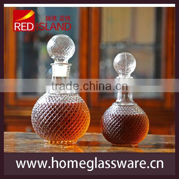 250ml luxurious glass whisky decanter with glass stopper