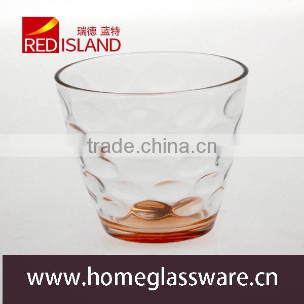 glass manufactory supply fashion beer shot glass cup color bottom