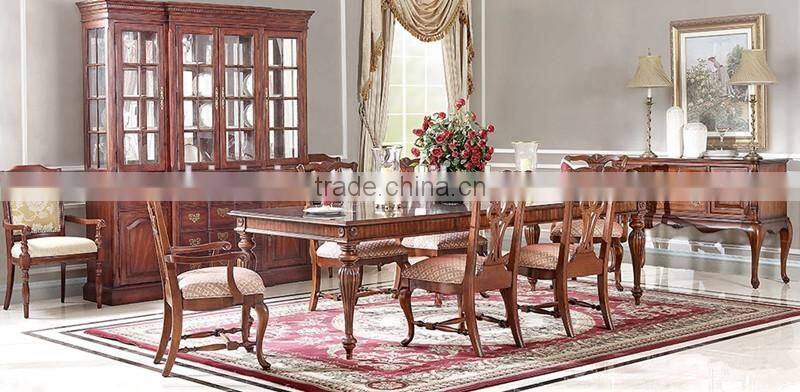 Great British Classic Style Bedroom Set, Antique Carved Wooden Queen Anne Bed With Night Stand,Unique design Bedroom Furniture