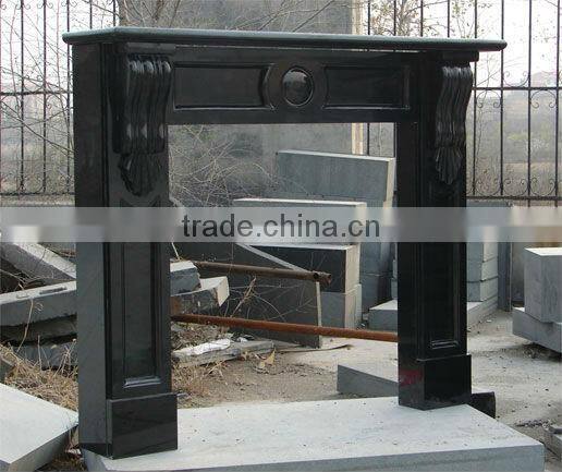 High Quality Shan'xi Black Granite Fireplace Surround