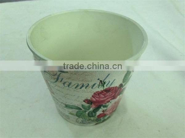 Hot Sale set/3 bulk rose design round plastic PP flower pot for garden
