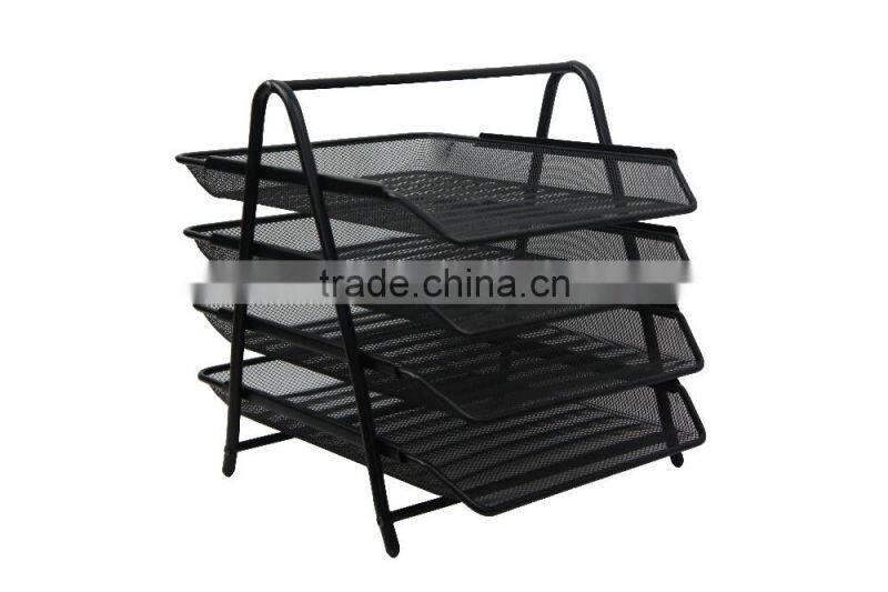 Hot Sale 4-Tier Metal Mesh Document Tray,Durable Desk Tray,Document Organizer