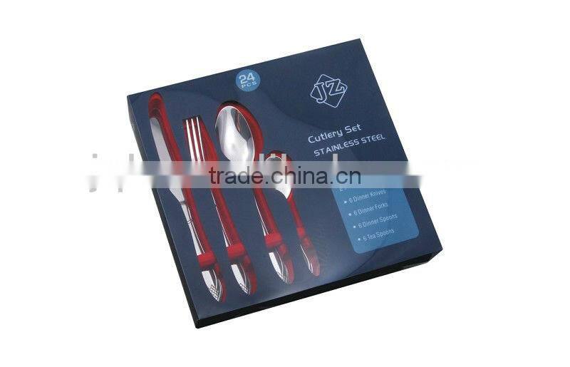 High Quality Package 24pcs Stainless Steel Cutlery Set Mirror Polishing 24pcs set