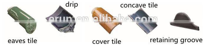 Chinese glazed roof tile /ceramic Semicircle-shaped Tile price