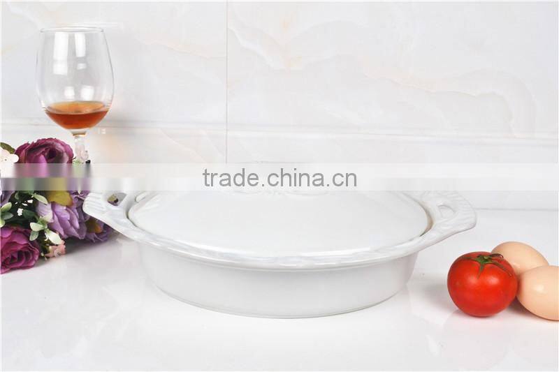 13.5" oval microwave ceramic comal