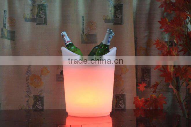 PE Material Rotational Moulding Plastic Modern LED plastic ice bucket/wine bucket