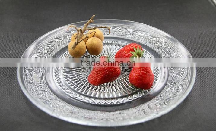 gold color glass plate set with apple bowl