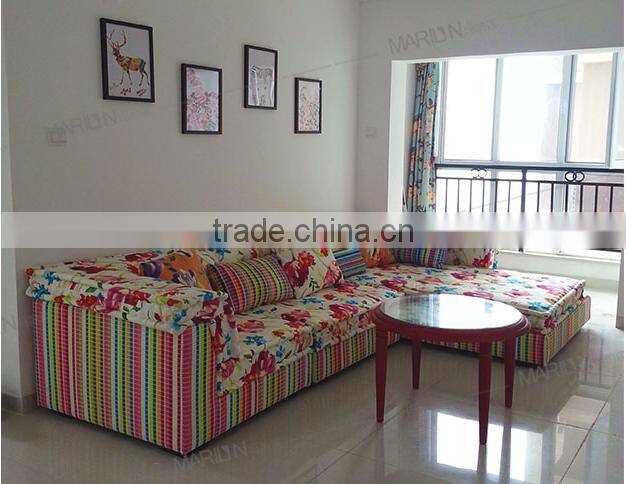 OZ224 new design luxury Multi color velvet fabric living room sectional home furniture soft fabric sofa
