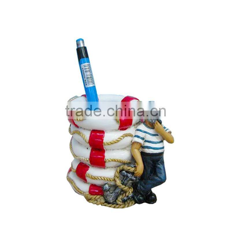 polyresin desktop pen holder