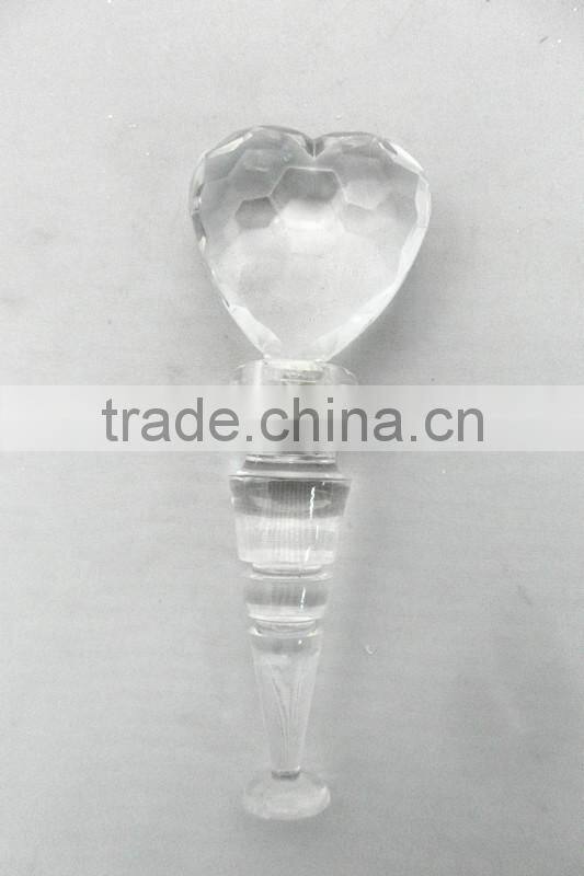 LED high clear acrylic heart shaped wine stopper