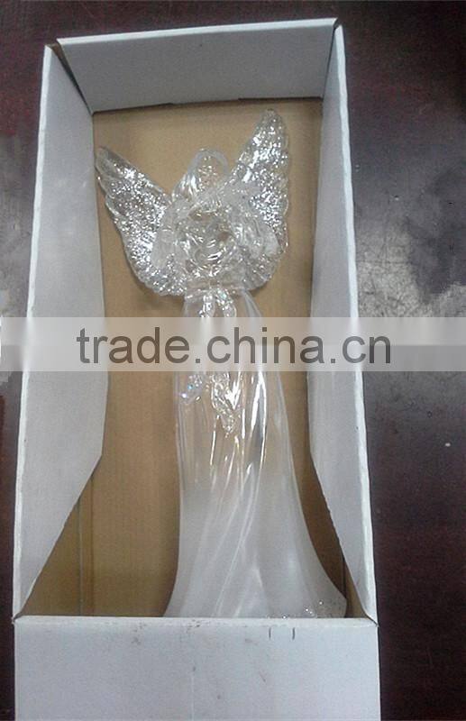 led plastic acrylic new christmas angel figurines statue for sale