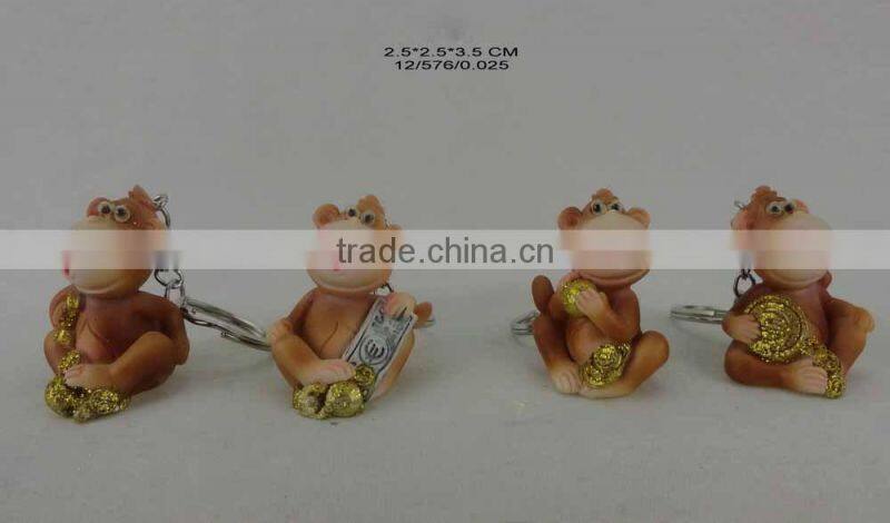 2016 Fashion keychain The 12 russia zodiac monkey keyring