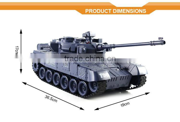 2.4G Military tank toy 1 8 scale rc tanks with sound and light, radiator plastic tanks