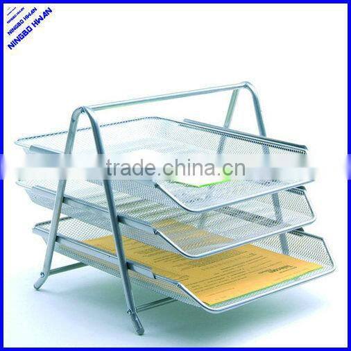 2013 best selling 3 tier sturday office metal wire file tray office file letter tray