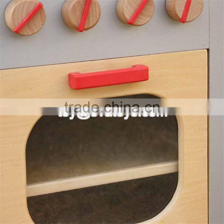 Pretend play kitchen toys wooden kids cooking set W10C301