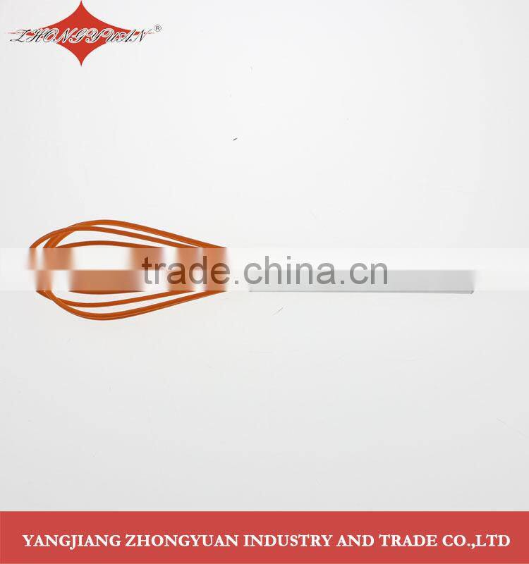 8.5-inch silicone coated wires egg whisk with stainless steel handle