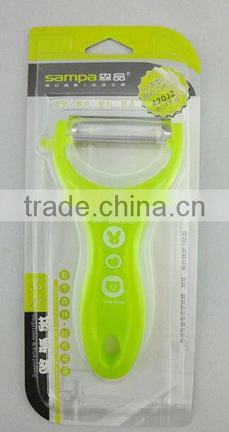pp handle kitchen peeler with serrated blade