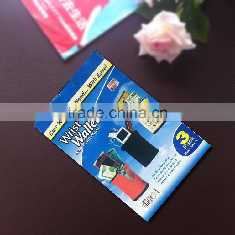 Wallet Wristband with Zipper Pocket