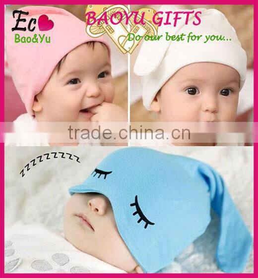 Hot sale baby hats yellow cartoon baby hats mini baby knitted hats