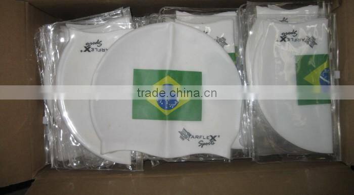 wholesale new design colorful silicone swimming cap for Christmas