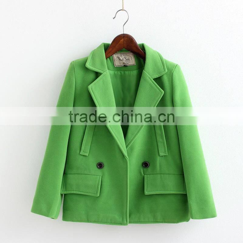 Wool & Blends coats parka outerwear Winter solid long-sleeved thick woolen women winter coat