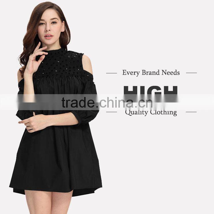 Ladies New Fashion Skirt Dress Pleated Lantern Elegant Skater Dress