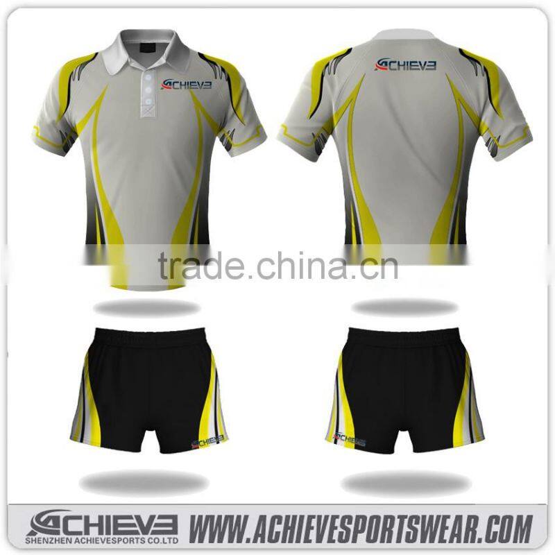 custom team cricket jerseys club training circket shirts sublimated quick dry polo