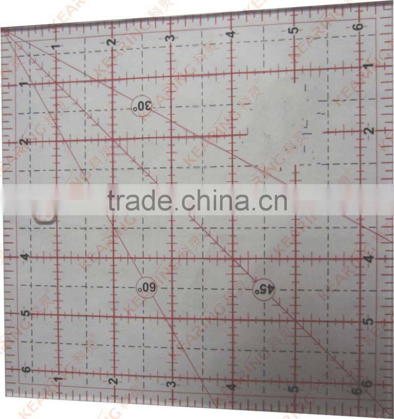 Kearing pro square ruler template 16cm*16cm acrylic patchwork quiting rulers with diagonal line for sewing# KPR1616