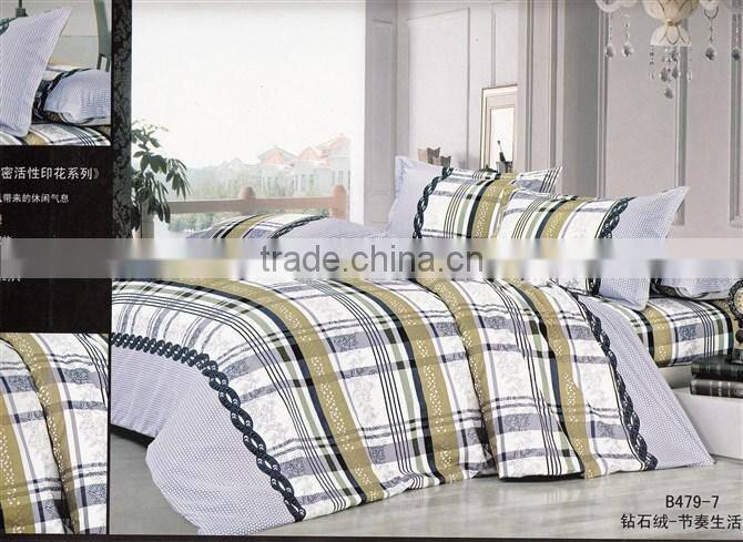 100%polyester digital printed rose flower luxury diamond velvet bedding set